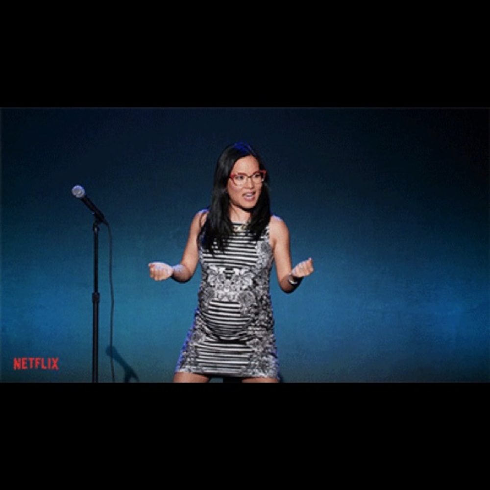 H&M Ali Wong Striped Floral Maternity Dress